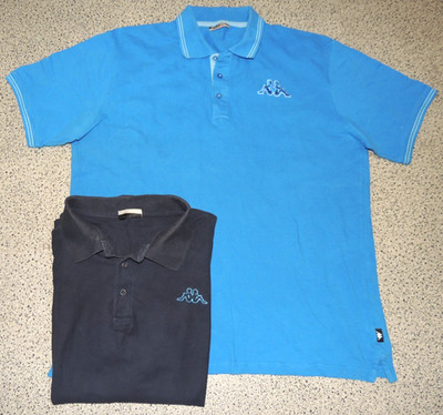 2er Pack Herren Poloshirts Kurzarm Blautöne Gr. XL/XXL Kappa