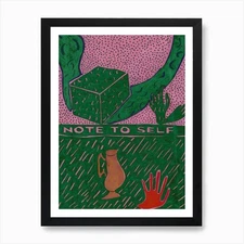Note To Self Art Print Framed Wall Art Poster Canvas Print Picture