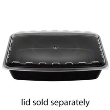 Cube Plastics CR-1284BB Black 84 Oz Container / Bottom Only - 200 / CS