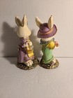 Greenbrier Polystone Easter Bunny Figurines Gold Trimmed Design 5.75" — photo 4
