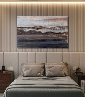 Desert Landscape Original Acrylic Handmade Painting XXL 74x46 ''Desert Monsoon''