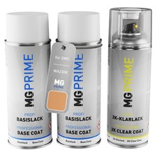 Autolack 2K Spraydosen Set für GMC WA230K Papaya Grundlack Basislack 2K Klarlack