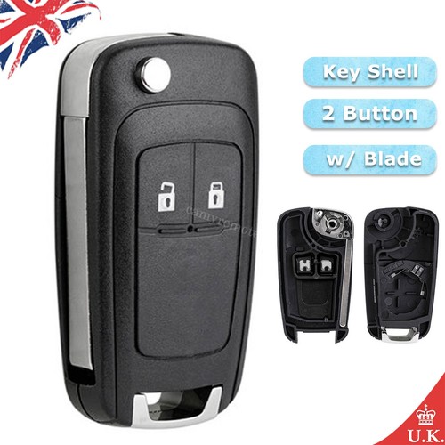 2 Tasti Guscio Chiave Auto per Opel Adam Astra Insignia Mokka Meriva Movano Karl Cascada Zafira Chevrolet Cruze Aveo Orlando Trax Spark Captiva Matiz Telecomando Custodia Chiave Cover con Portachiavi