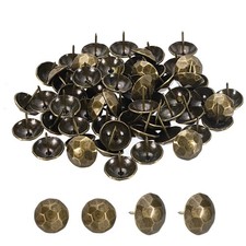 Metal Upholstery Nails for Barn Door Sofas 1" x 1" 60 Pcs ( Antique-Brass )