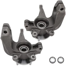 2 Pcs Wheel Hub Bearing Steering Knuckle For Ford Focus 4 Lug 2006-2011 Front
