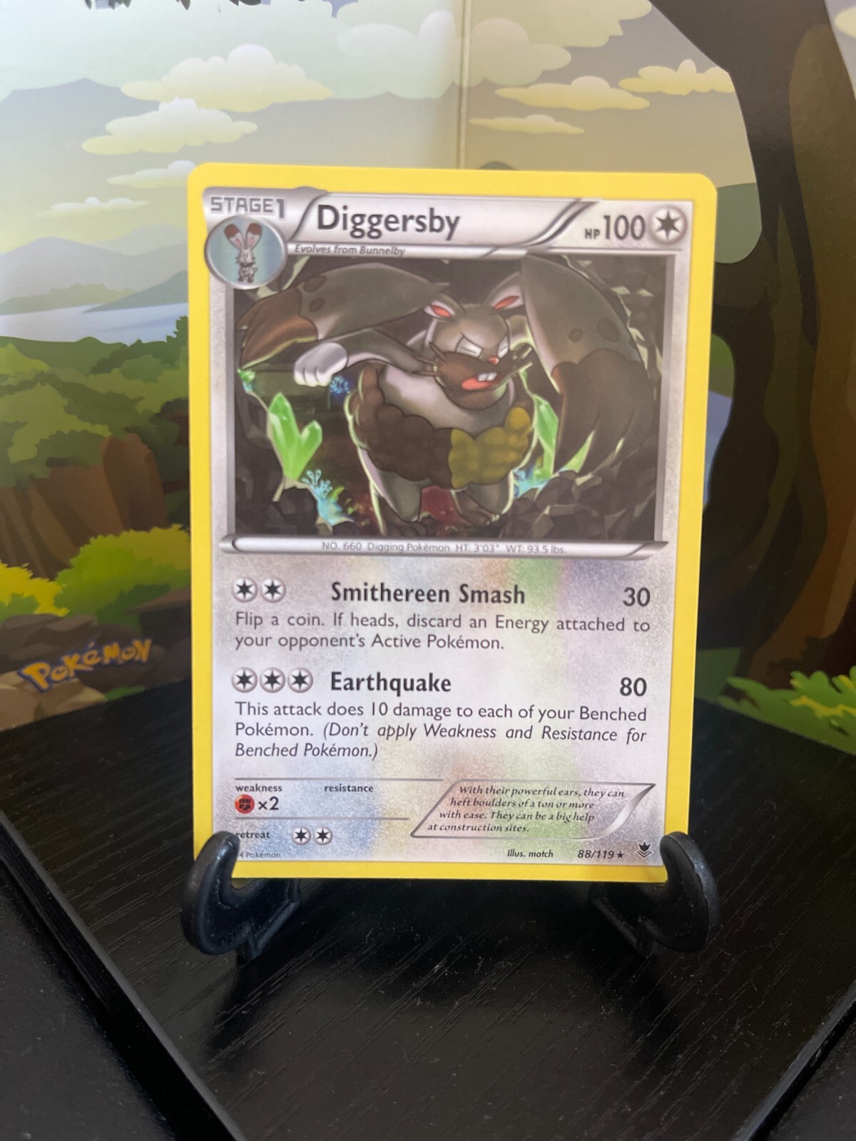Diggersby 88/119 - Phantom Forces - Rare - Pokemon Card TCG - LP