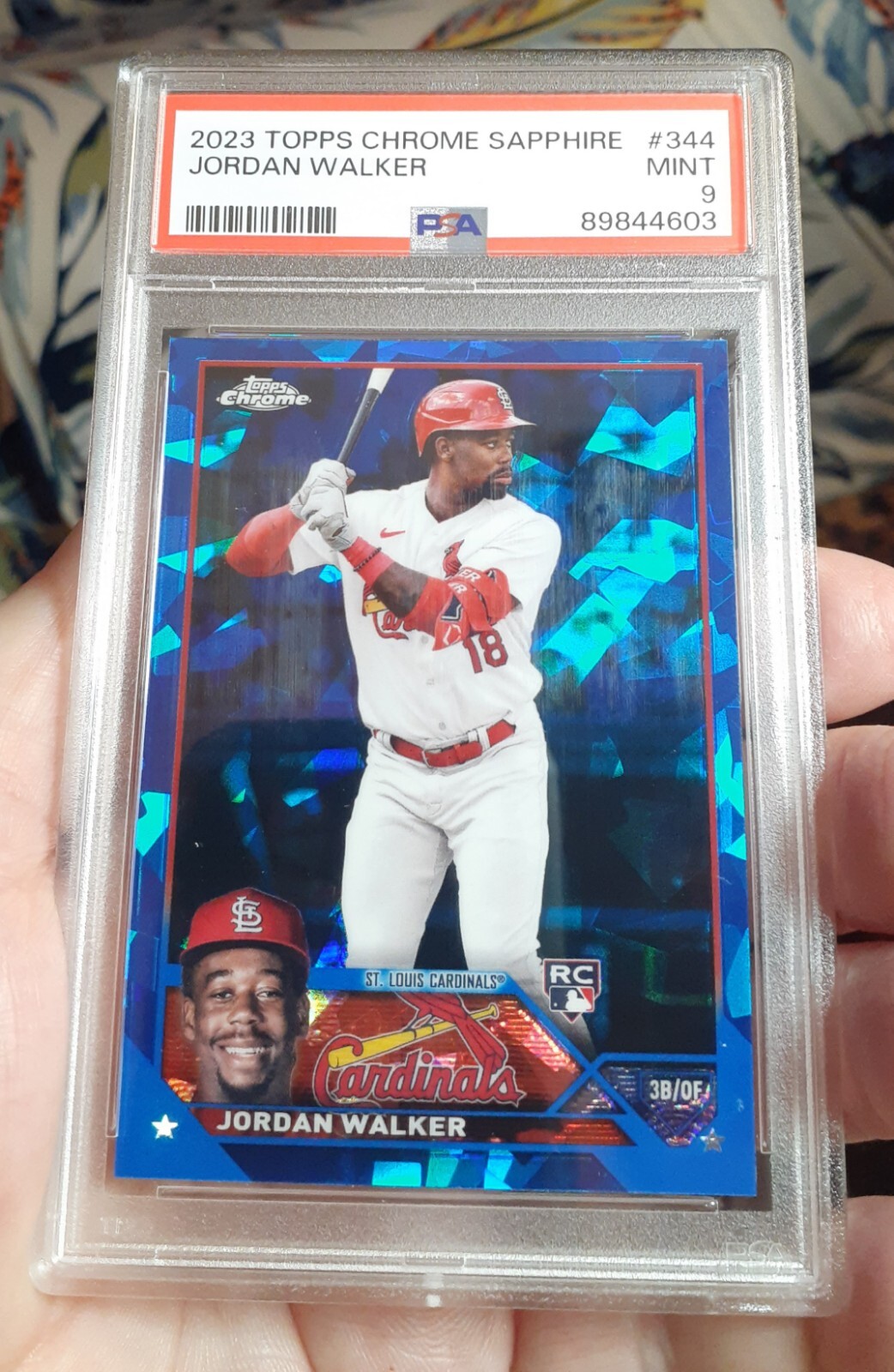 2023 Topps Chrome Sapphire Edition Jordan Walker #344 PSA 9 Mt RC