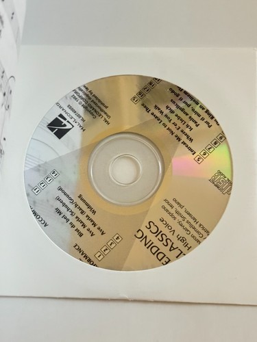 Wedding Classics : High Voice paperback Book 1992 Companion CD INCLUDED - Picture 3 of 5