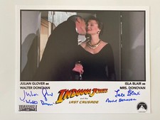 ISLA BLAIR & JULIAN GLOVER In Person Signed Autograph 20x25cm Indiana Jones