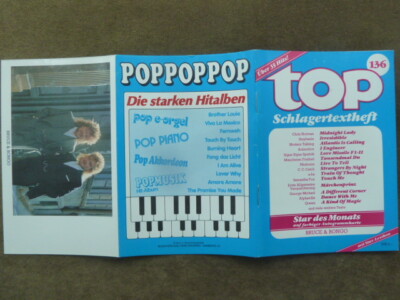 top Schlagertextheft Nr. 136, mit Autogrammkarte '' Bruce & Bongo ''