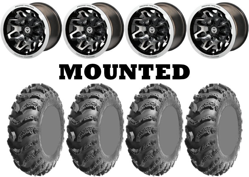 Kit 4 AMS Slingshot XT Tires 26x914 on Moose 416X Machined Wheels HP1K