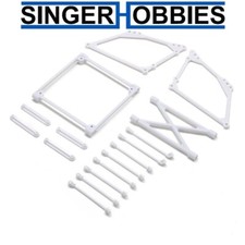 LOSI LOS-2420 Top Wing Mount Set, White: 22S Sprint HH