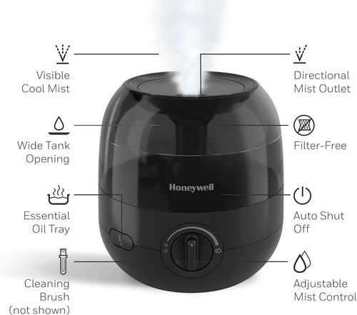 Mini Cool Mist Humidifier, Easy to Fill and Clean, Humidifier for Small Bedroom, - 第 3/8 張圖片