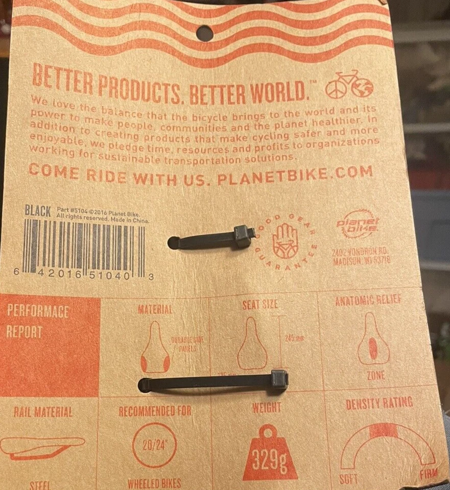 Selim de bicicleta infantil Planet Bike Little A.R.S - 5104 - Preto - Imagem 2 de 2