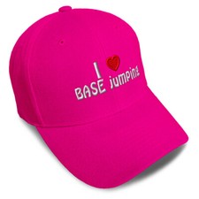 Baseball Cap I (Love) Base Jumping Red Heart Hobbies Lovers Base Jumping Lovers