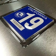 Yearly Boat  Jet Ski State Registration Sticker Frame Domed Decal Set 3" x 3"