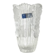 VTG Crystal Clear Industries Crystal Darlington Vase 6" Hand Cut in West Germany