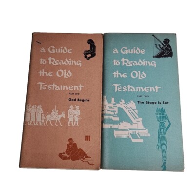 2x Guide to Reading Old Testament 1963 Paperback Books God Begins Stage