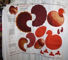 V.I.P.® Bright Soft Sculpture Turkey Craft Panel Pillow Décor DIY Hobby Craft