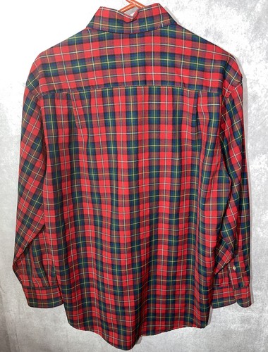 Pendleton Men Virgin Wool Plaid Long Sleeve Shirt Boyd Tartan Plaid RED Size M - Picture 3 of 12