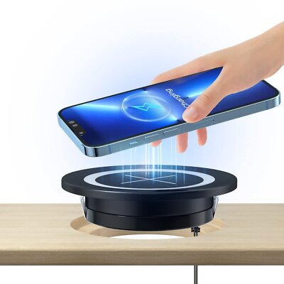 Desk Wireless Charger,Desktop Grommet Power Wireless Charging Pad, for iPhone...
