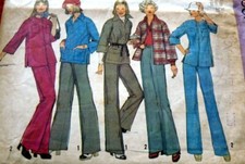 LOVELY VTG 1970s SHIRT JACKET PANTS Sewing Pattern 16/38