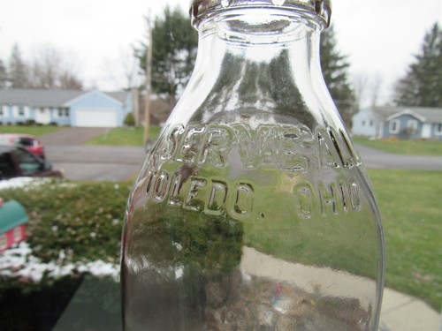 SSEQ Milk Bottle U Serve All Dairy Toledo OH LUCAS COUNTY 1954 - Picture 3 of 4