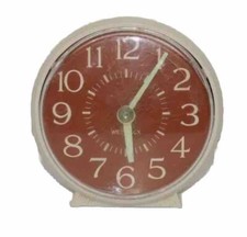 Vintage Mid Century Modern WestClock Made in the USA Hand Wind Alarm Collection