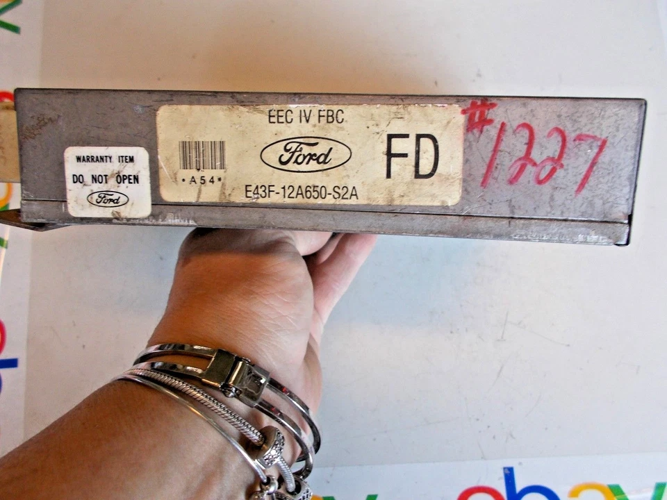 84 1984 FORD Tempo Topaz ECM E43F12A650S2A FREE SHIP Engine Control MODULE OEM - Изображение 2 из 3