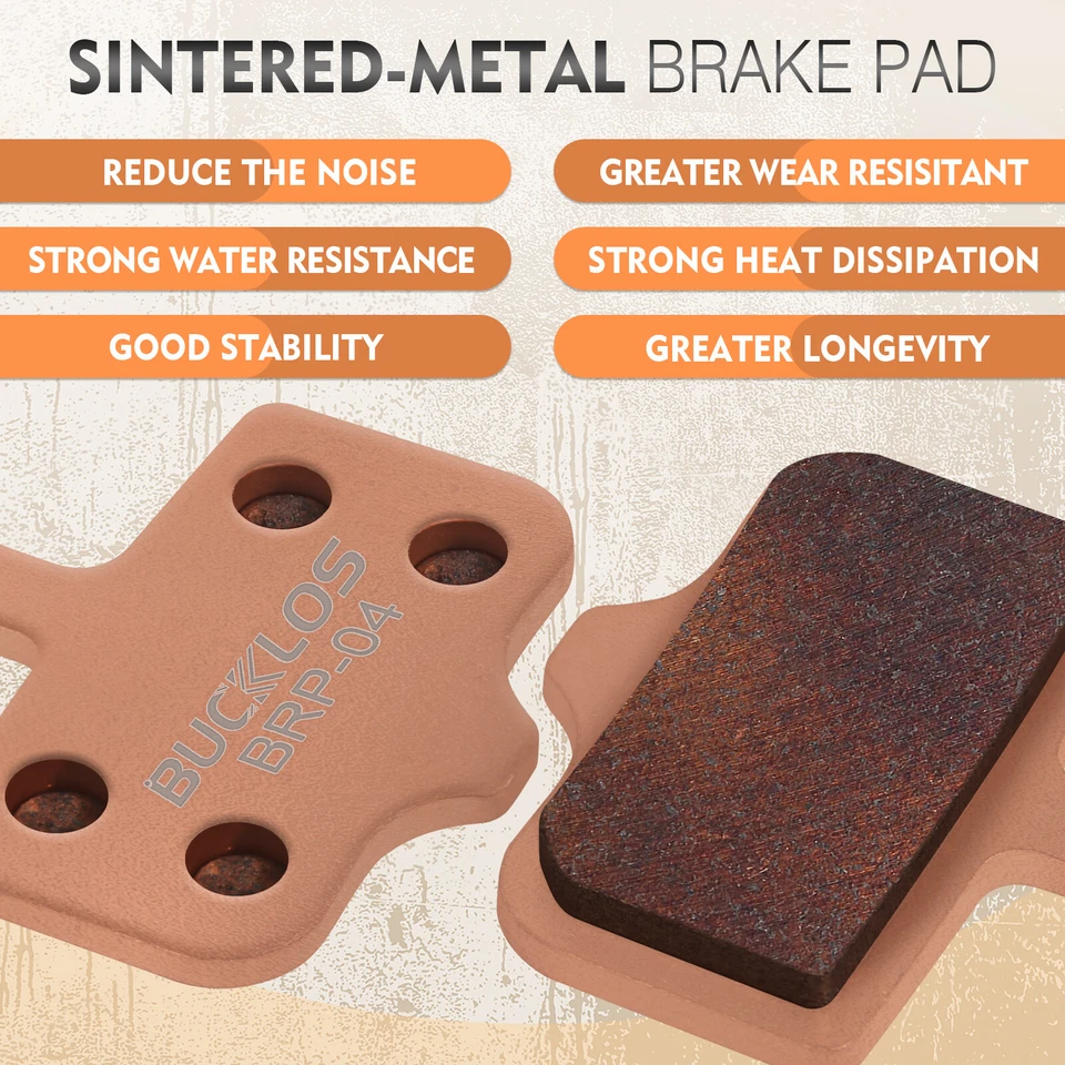 2/4/6/8/10Pairs BUCKLOS Sintered Metal Disc Brake Pad fit SRAM Level/AVID Elixir - Image 2 of 4