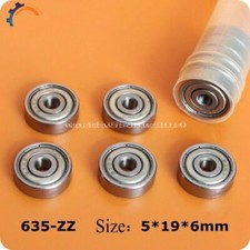 10Pcs 635ZZ/2Z Mini Ball Bearings, Deep Groove, 5x19x6mm, Precision Fit