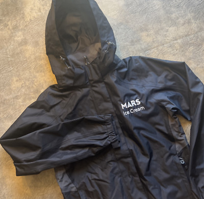 Eddie Bauer Weatheredge Jacket Women's M Black Hooded Waterproof MARS Ice Cream