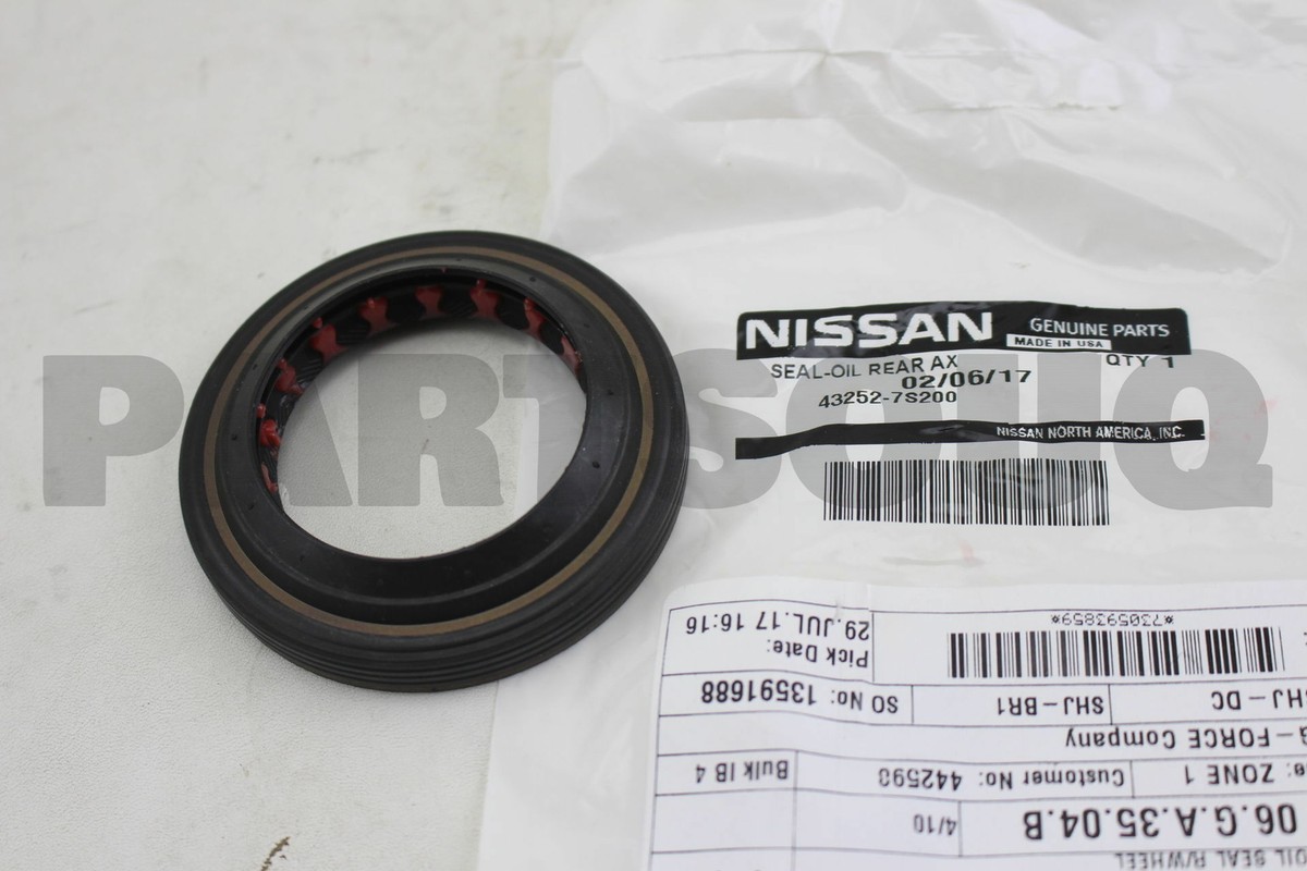432527S200 Genuine Nissan SEAL-OIL,REAR AXLE SHAFT 43252-7S200 | eBay