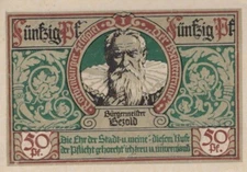 50 PFENNIG 1921 City of ROTHENBURG OB DER TAUBER Bavaria UNC GERMANY #PH545.U