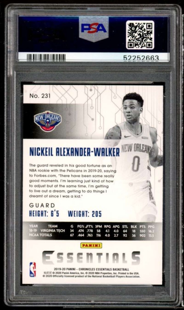 Nickeil Alexander-Walker Rookie Card 2019-20 Panini Chronicles