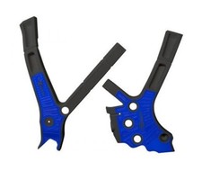 R-TECH YAMAHA FRAME GUARDS BLACK / BLUE YAMAHA YZ125 YZ250 2022 - 2023