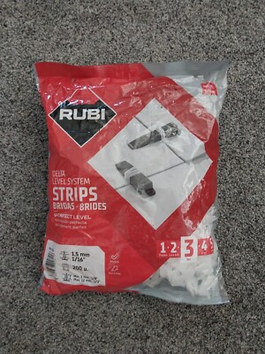 Rubi Tools Delta Tile Level Strips Perfect Level 200 Pcs 1/16'' 1.5mm New