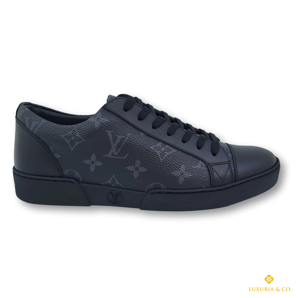 Louis Vuitton Black Monogram Canvas Match-Up Sneaker size 6.5 US