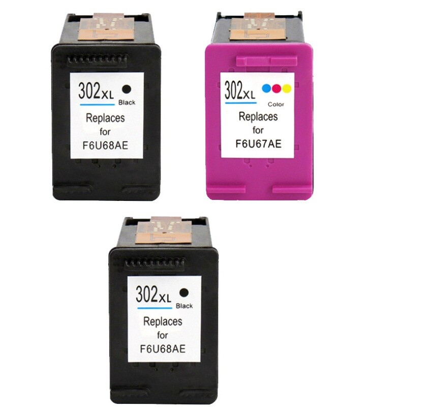 Cartouches Encre HP 302 XL Compatibles – Lot Couleurs Pour OfficeJet 4652, 4654…