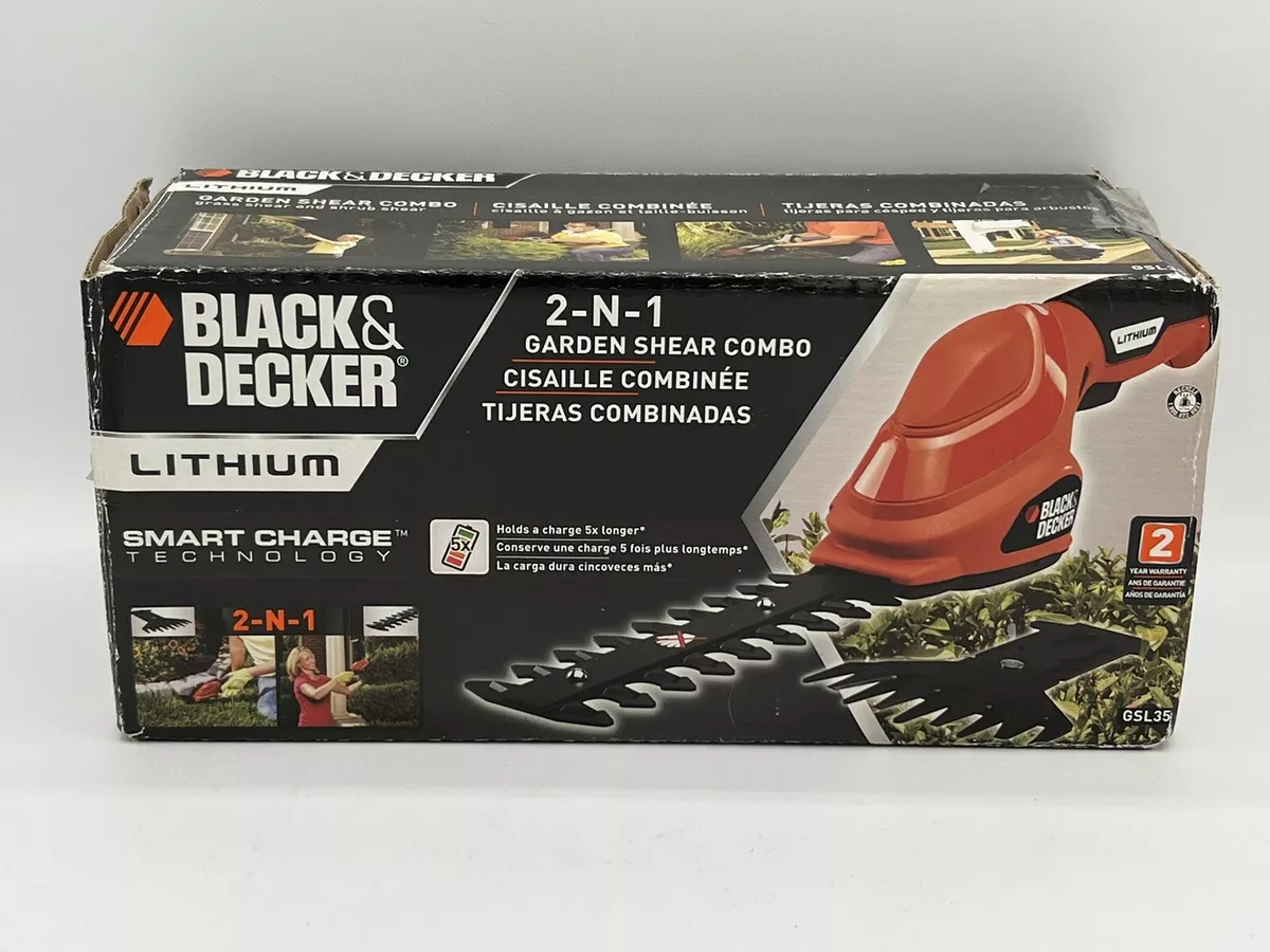 Black and Decker GSL35 2 in 1 Lithium Ion Garden Shears Used And Tested  885911188814