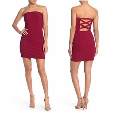 Kenedik X Back Strapless Bodycon Dress Medium NWT