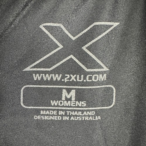 2XU Leggings Womens Medium W22xL24 Black Cropped Compression Stretch - Picture 4 of 8