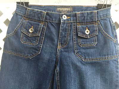Jean Femme Banana Republic Bleu Denim Capri - Taille 4, 100% Coton, Occasion Très Bon état