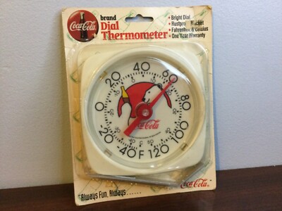 1994 Taylor Coca Cola Polar Bear Dial Thermometer 5.25'' X 5.5'' New Old Stock