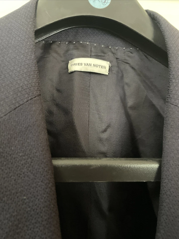 Dries Van  Noten Men's Navy Blue  Blazer Jacket Size 50/40us - Image 4 of 4