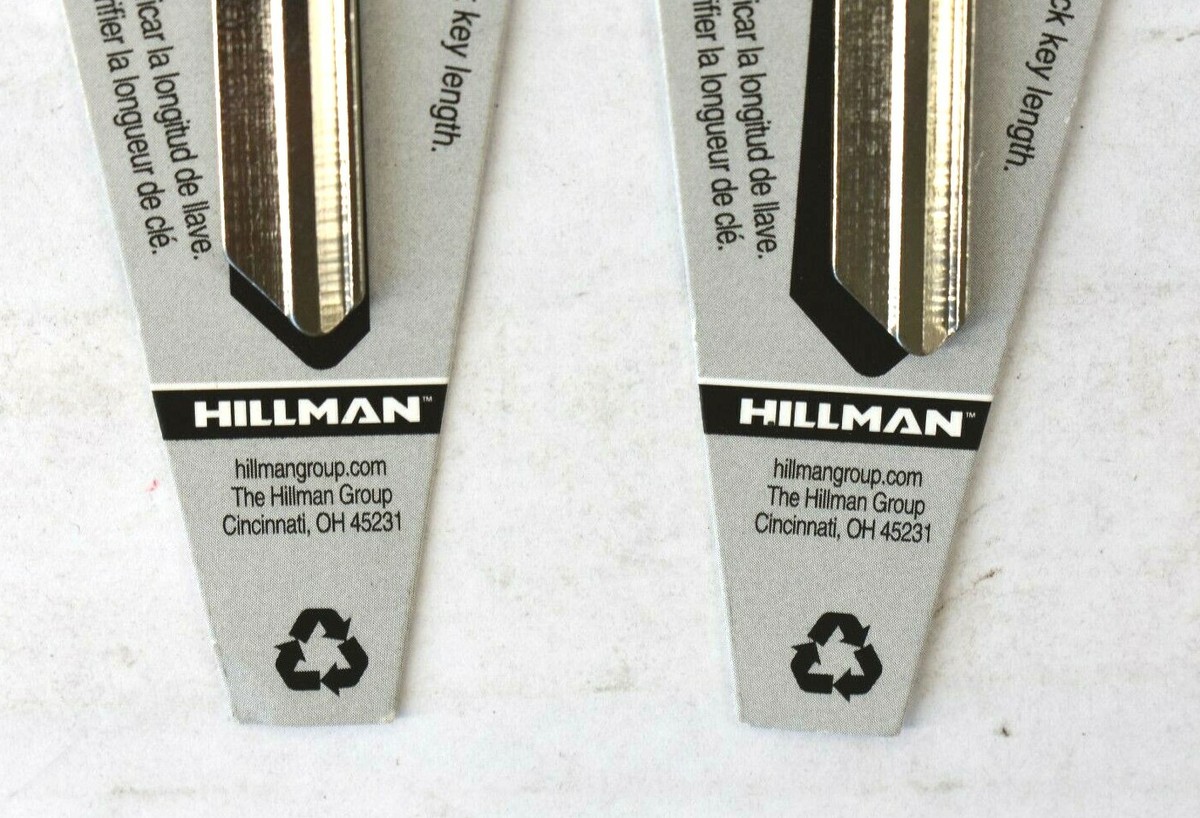 Lot Of 2 Hillman 68N Brass Key Blanks Fit Schlage Nickel Painted