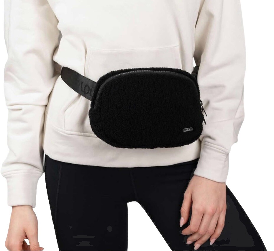 【BLACKPURPLE】24SS★ Natty belt bag New Lole Unisex Fleece Belt Bag One Size Black | eBay