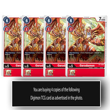 Garudamon - ST1-08 U - Uncommon Digimon TCG Card Playset Red