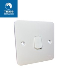 Schneider Electric GGBL1012 Lisse White Moulded 10AX 1G 2-Way Plate Switch
