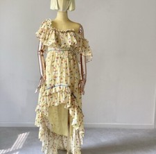 LOVESHACKFANCY Alexia Yellow Floral Dress Sunbath SZ 6